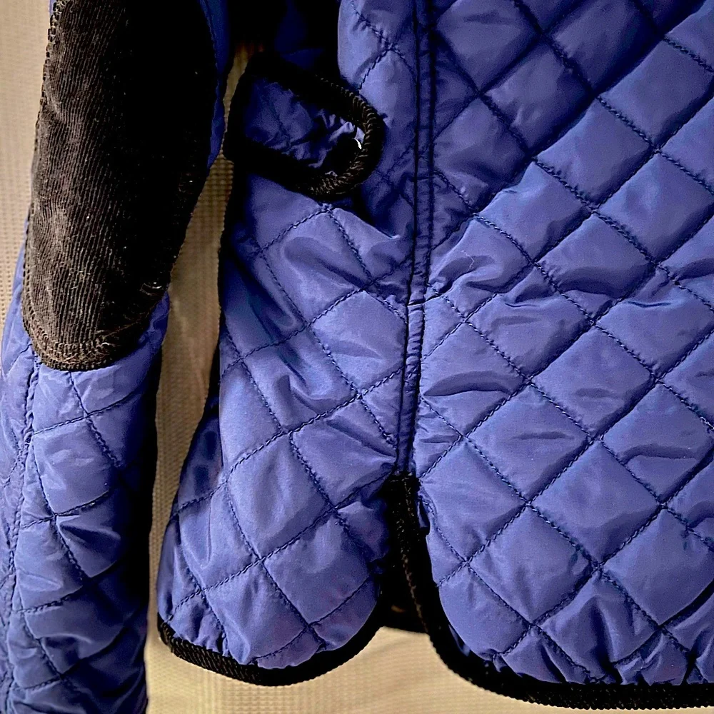 ⭐️ZARA⭐️NAVY W/ BLACK TRIM VINTAGE COAT/JACKET SIZE L BUT FITS MORE LIKE A SMALL - Picture 14 of 16